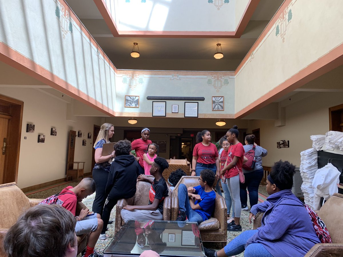RaleySocStudies's tweet photo. Big thank you to @OmniGrovePark for welcoming #MSM19 8th graders to their location!! We were lucky to get to speak to supervisors from multiple departments and take a behind the scenes tour! #CougarPrideAVL #Magic19 https://t.co/lXeWiYK4uE