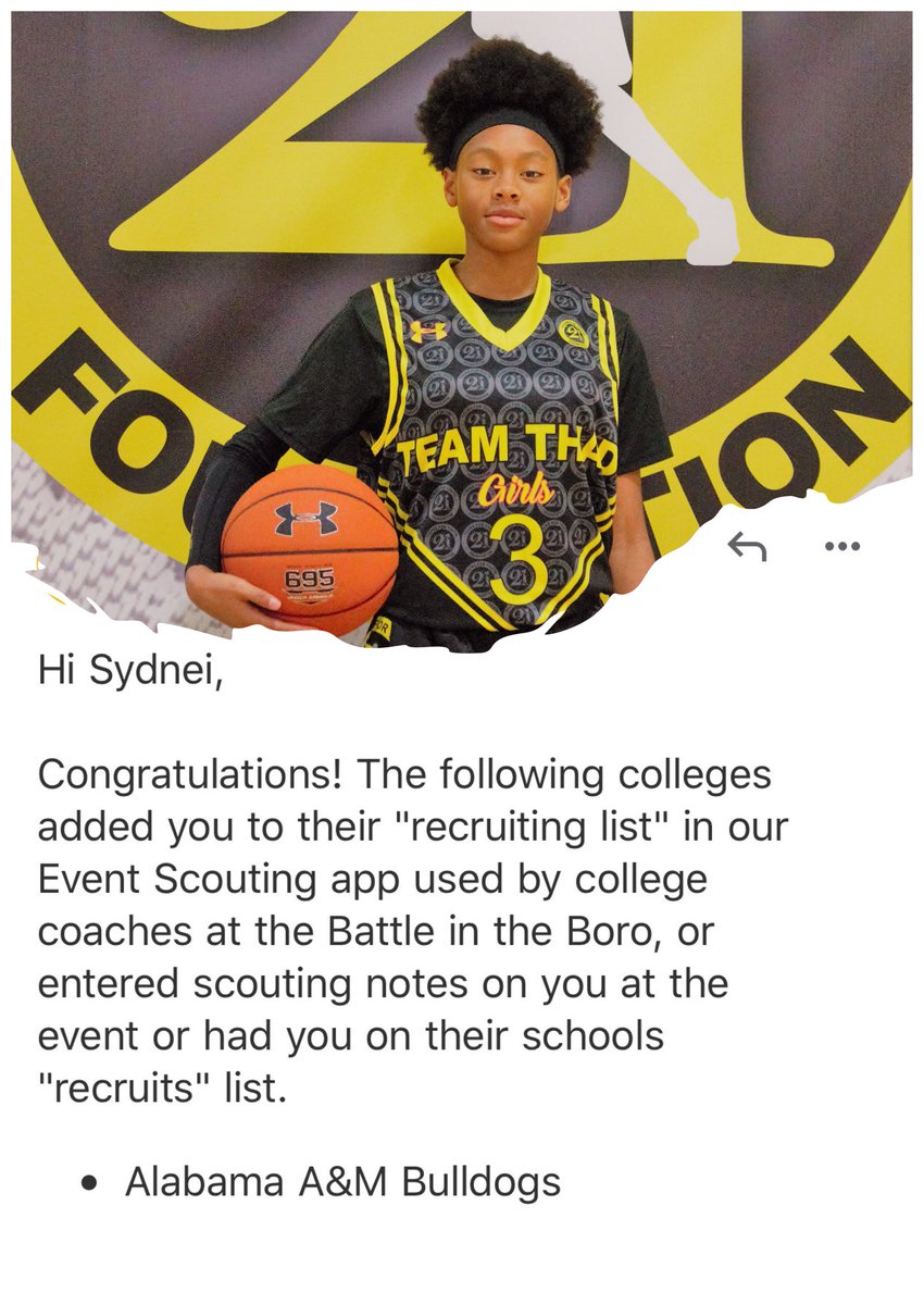 First email check after our first live period event, one thing for sure they got looks!  #paperchasing #hoopsquad #futureisbright #collegeherewecome #justthebeginning #wTe #TTG #girlshooptoo @suptking @FW_Wildcats