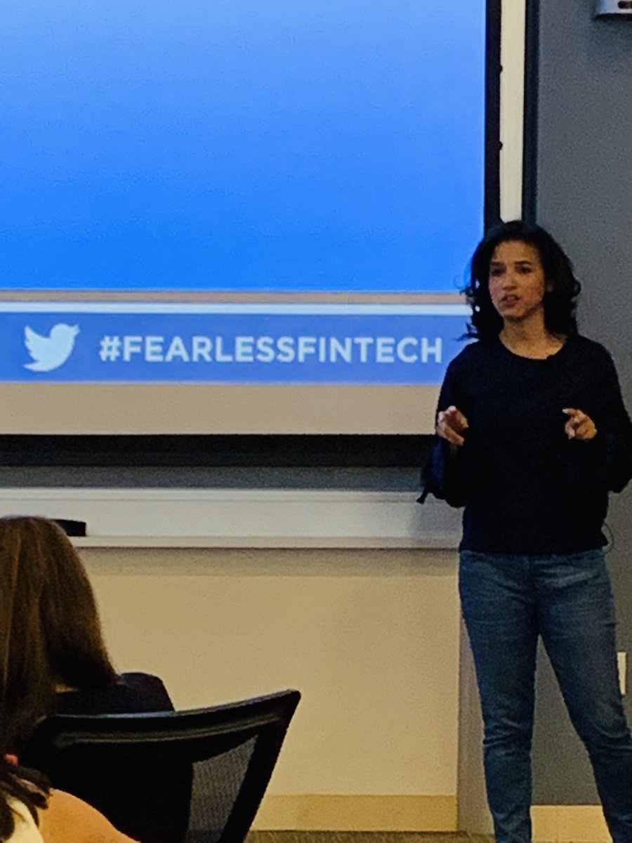 lynnloacker's tweet photo. Women get paid less, women invest less, women save less. @CodeXCoasts talks about how "less" becomes "more." Use data to understand women & finance: they take smart risks & manage $$ effectively. #fearlessfintech @dwtProjectW #dwtFintechWomen https://t.co/6RCzYfLYHt