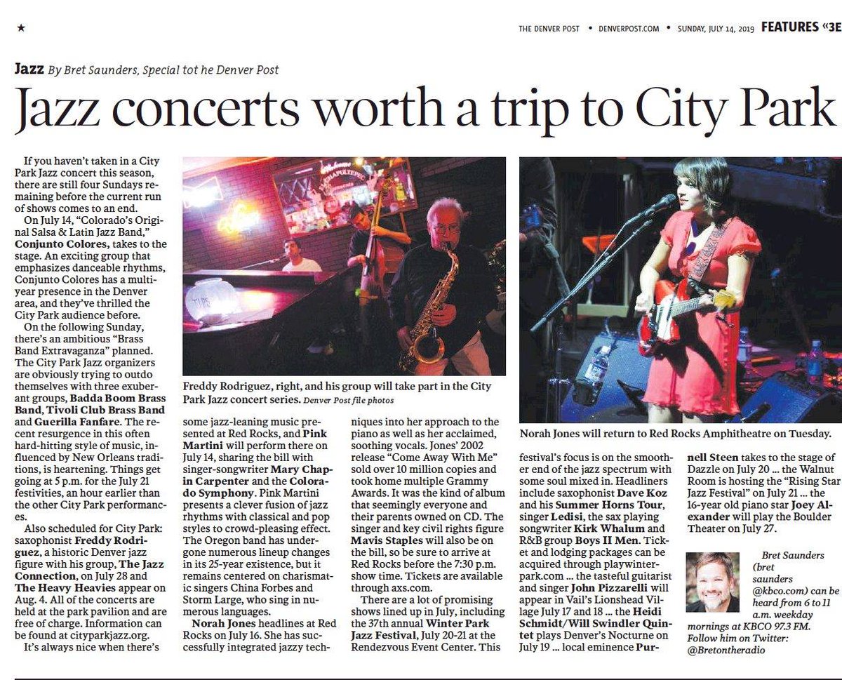 Thank you <a href="/denverpostlite/">Denver Post Lite</a> for this awesome feature on our free jazz in the park! Don't miss out on coming to City Park a little earlier next week for our Brass Band Extravaganza at 5pm!