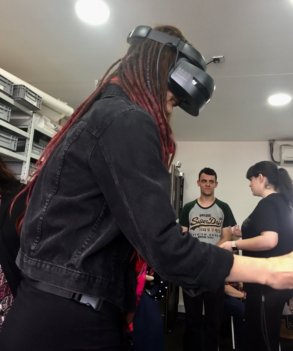 sciartists's tweet photo. Hectic start to the day, setting up In #tateexchange at @tateliverpool . Great to chill out in the afternoon though with a bit of VR training at @FACT_Liverpool https://t.co/6C9cMaPjXv