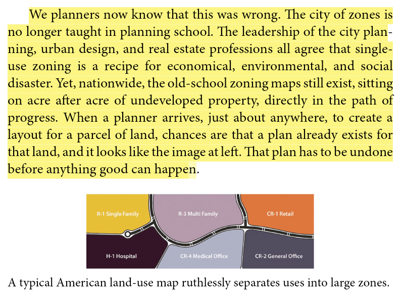 NanaimoCommons's tweet photo. #WalkableCityRules @JeffSpeckAICP "By mid-20th-century planners seemed to have gone berserk…adding more + more categories more + more rules about what should be separated from what else until the city of neighborhoods was replaced by the city of zones" https://t.co/AifZ6SPuKJ https://t.co/pA3kshE3DK