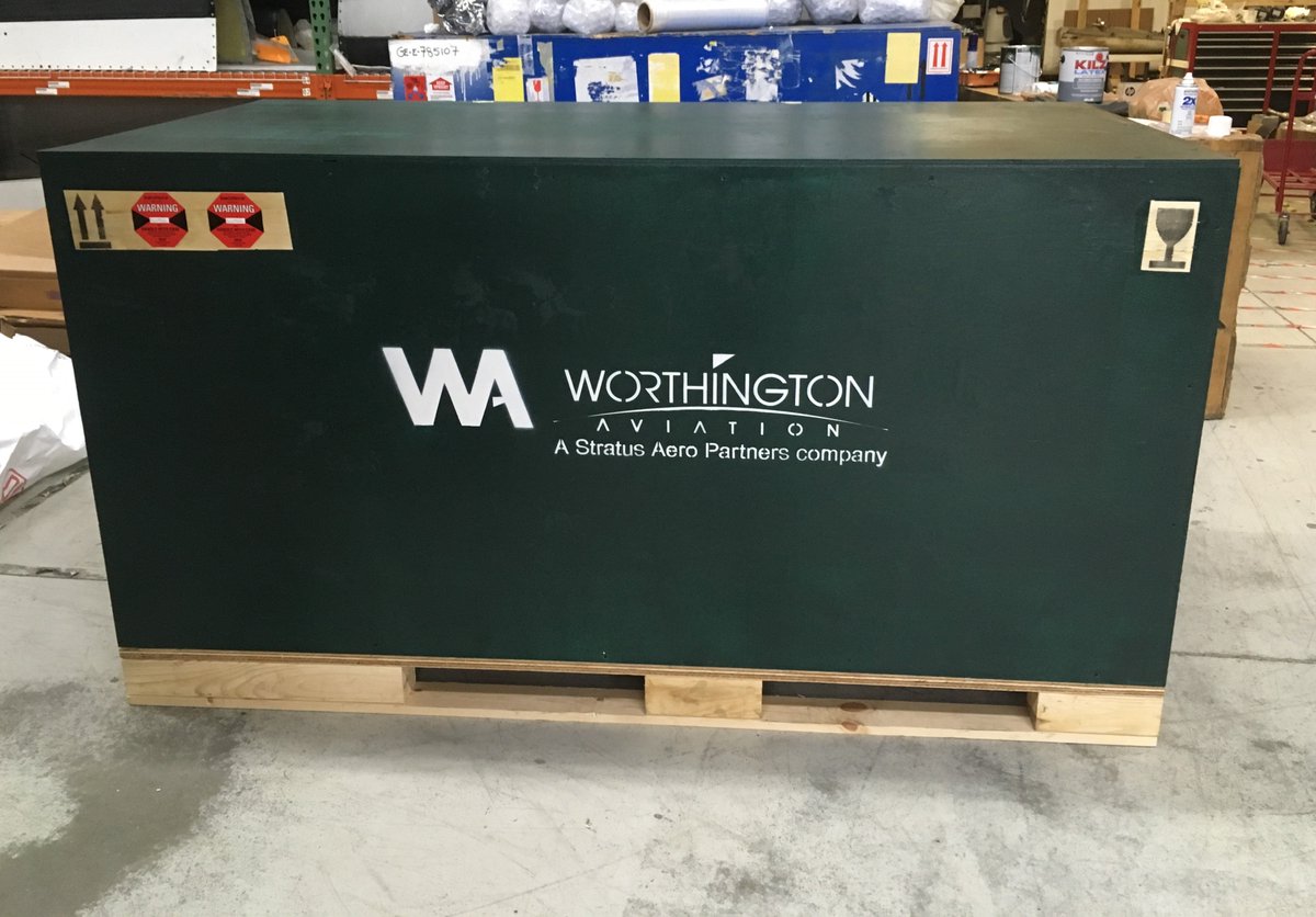 WAVparts's tweet photo. Headed out our doors last week was a repaired CT7-5A2 (6053T88G01) engine in one of our freshly painted crates. This beauty went to a customer in Alaska! https://t.co/g430ifDskH