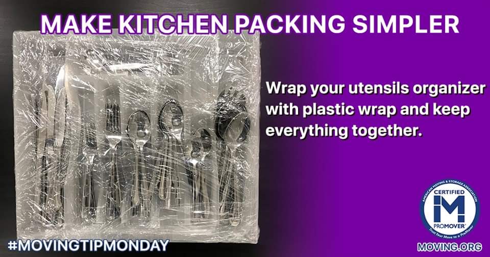 EwingMoving1's tweet image. #MondayMovingTip There is an easy way to pack utensils. Just leave them in their storage container. Thanks @AMSAProMover  If you don't feel like packing, leave it to us. #PeopleWhoMaketheRightMoves #ChooseEwing #moving #relocation #packing #storage