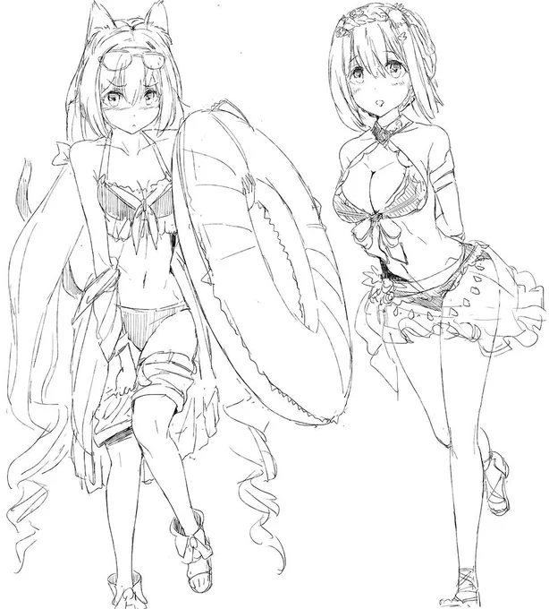 水着キャル&ユイ 