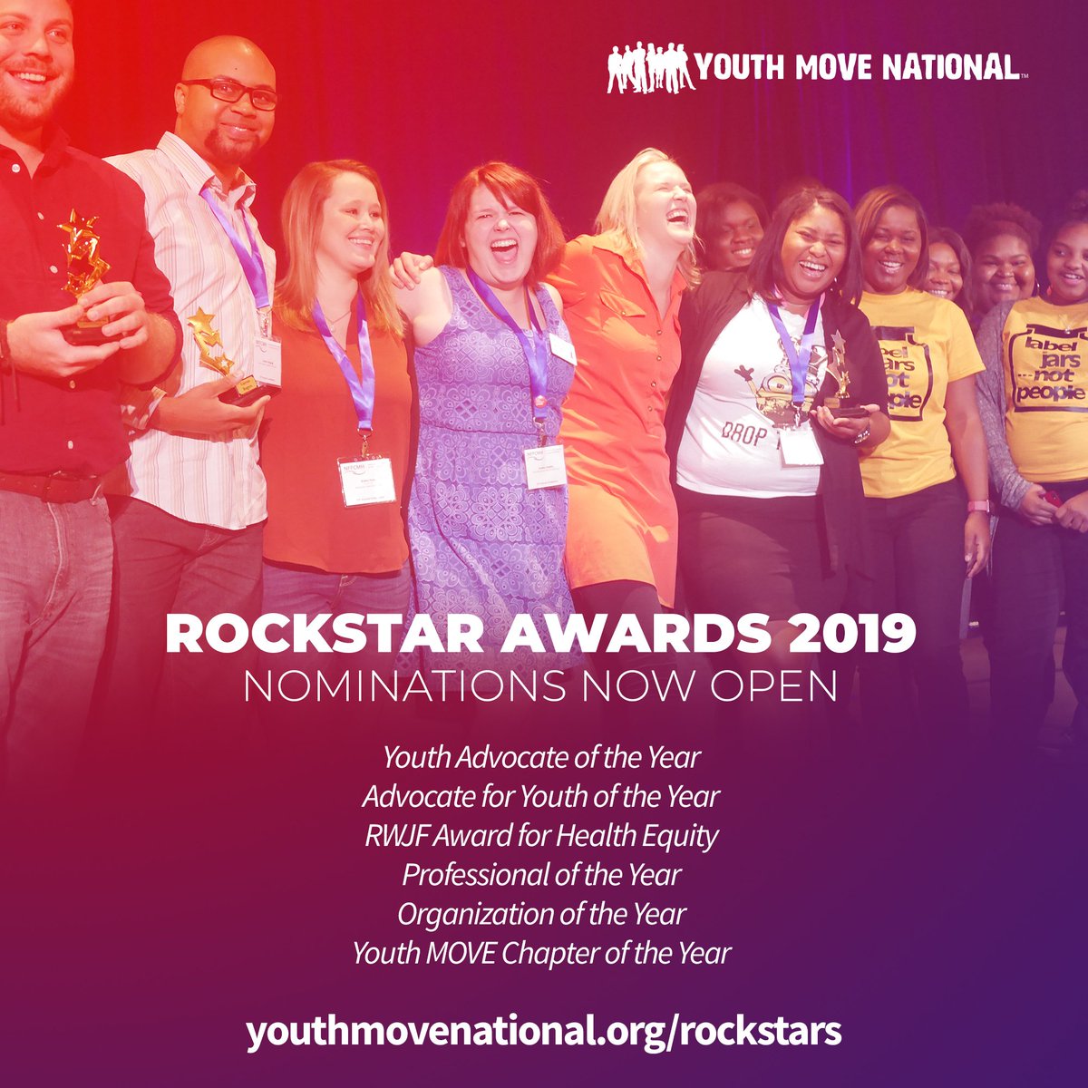 pathwaysrtc's tweet photo. Know a youth leader breaking down health equity barriers? @YouthMOVE's Rockstar Awards are open for nominations until July 31! Submit your nominations now: https://t.co/OhYD9XwKtz. #youthvoice https://t.co/e8iIArA62W