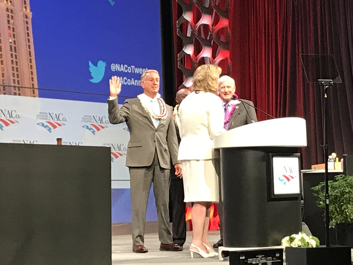 KACo's tweet photo. Proud day for Kentucky as Boone County Judge/Executive is sworn in as NACo 1st VP. @NACoTweets https://t.co/GdSLYao6PL