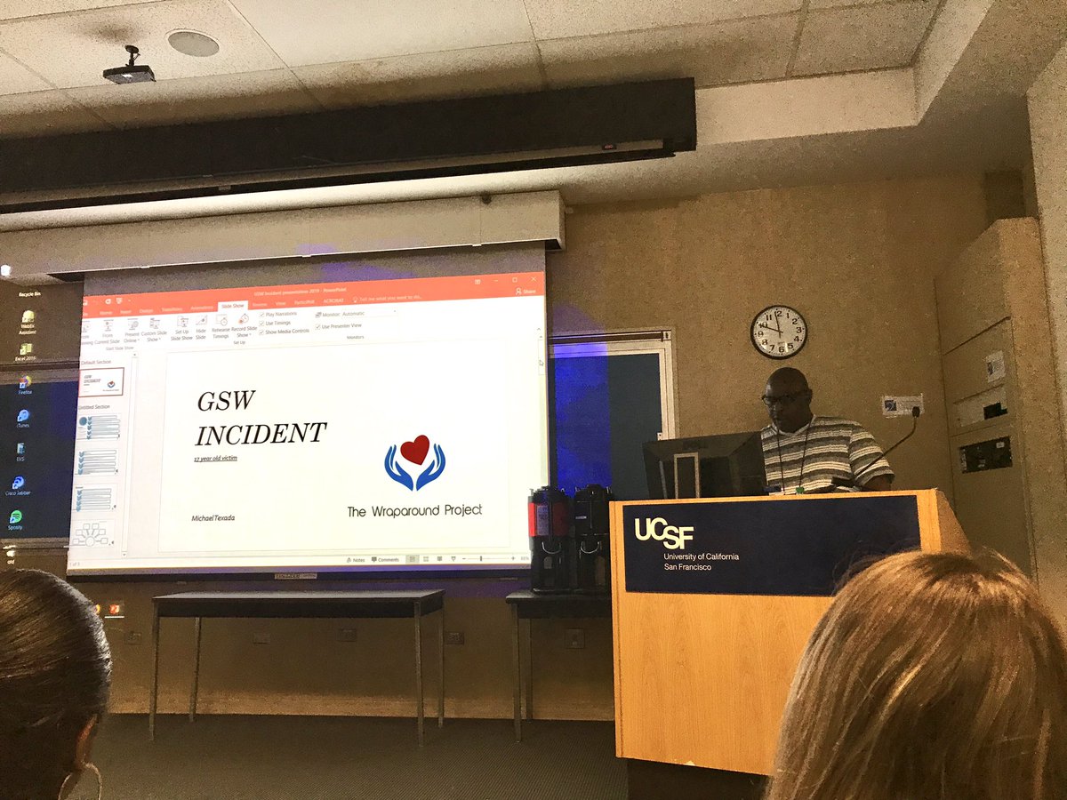 UCSFWraparound's tweet photo. Mike Texada delivering a lecture to UCSF medical students about the importance of violence prevention and Wraparound’s role in the hospital and SF. @UCSFSurgery https://t.co/F6NNag6gre