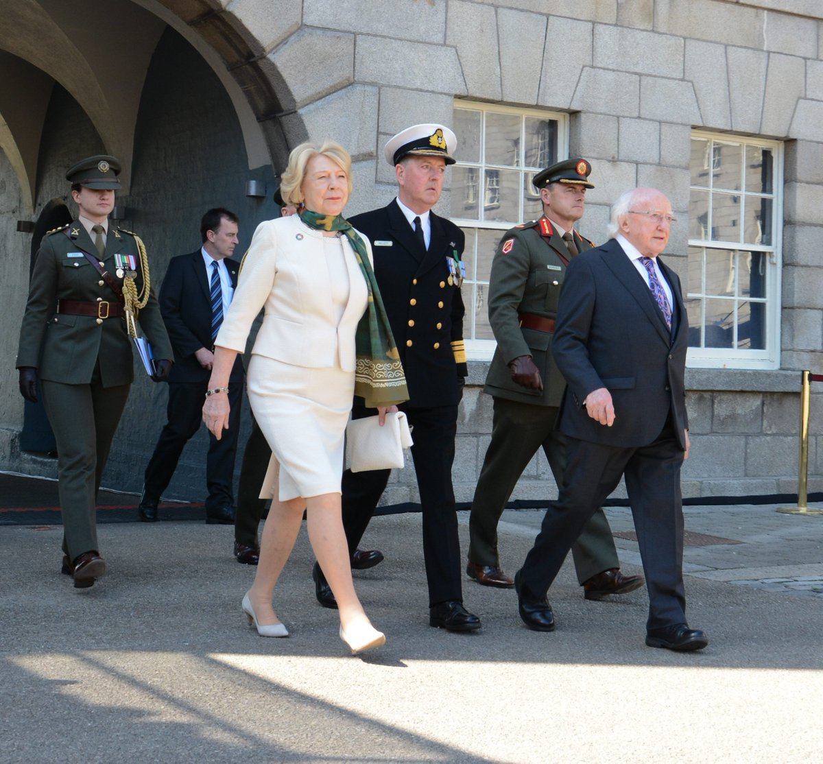 A few of our photos from The #NationalDayofCommemoration Ceremony in @NMIreland Collins Barracks. 
@PresidentIRL laid a wreath on behalf of the people of #Ireland. 
#Military #Veterans #histedchat #History #WW1 #WW2 #IrishDiaspora