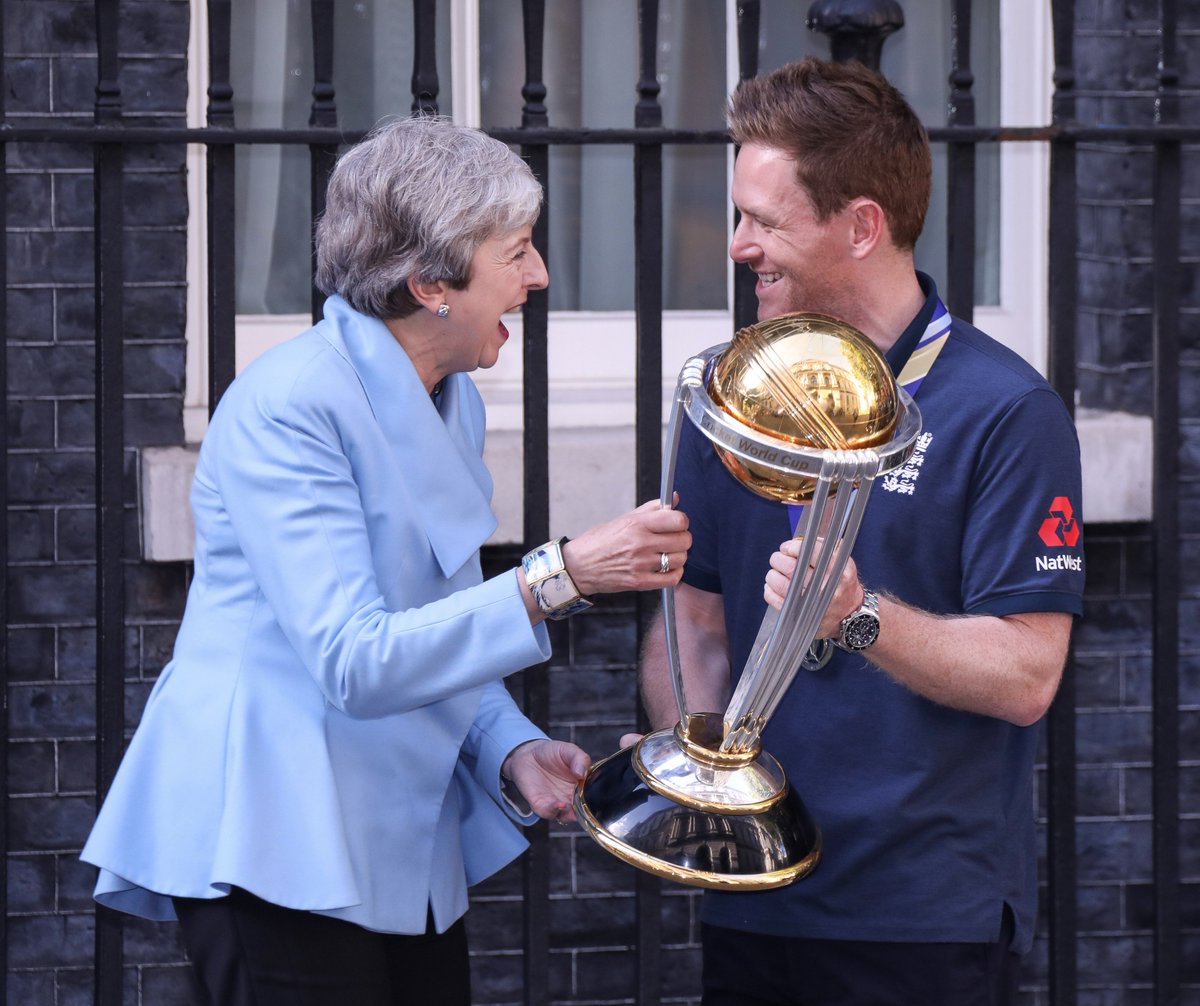 Prime Minister Theresa May welcomes cricket World Champions England to Downing Street. #TheresaMay #CricketWorldCupFinal #CricketWorldCupFinal2019 #joeroot #BenStokes #PrimeMinister #Downingstreet #EnglandCricketTeam #England