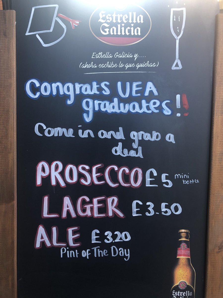 Congratulations all students graduating from <a href="/uniofeastanglia/">UEA</a> this week, we have some deals for you guys over here at the Louis to help you celebrate 💃🏼🕺 <a href="/uearealale/">UEA Real Ale</a>  we are looking at you