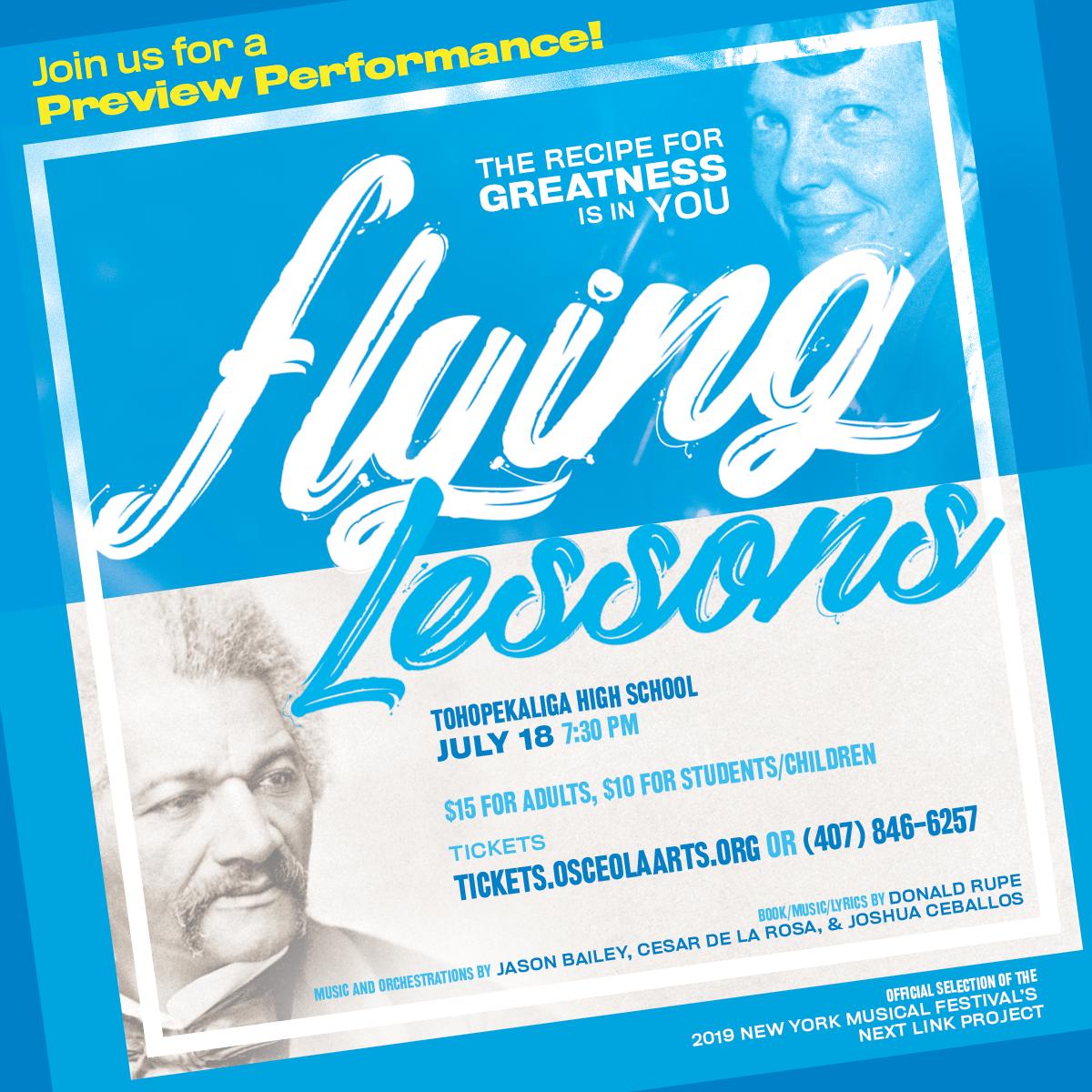 'Flying Lessons' is a new musical, directed by a former Osceola School District graduate and teacher, about a young woman who is given a school assignment to choose and research a historical figure. (1/4)