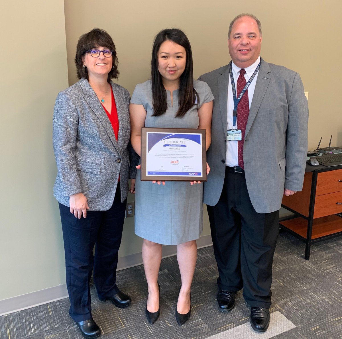 ACRPImpact's tweet photo. Today, ACRP recognized Amber Leathers of @CLTAirport as the first ACRP Champion to complete all 6 missions. She has unmatched tenacity in accelerating her career as an airport professional and in engaging with ACRP! Congratulations, Amber, on your accomplishment! 🎉 https://t.co/6oD6mdDNMj