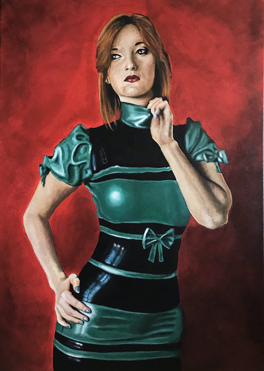 bobbyfetta's tweet image. New #painting of @ZaraDuRose. #art #acrylicpainting #portrait