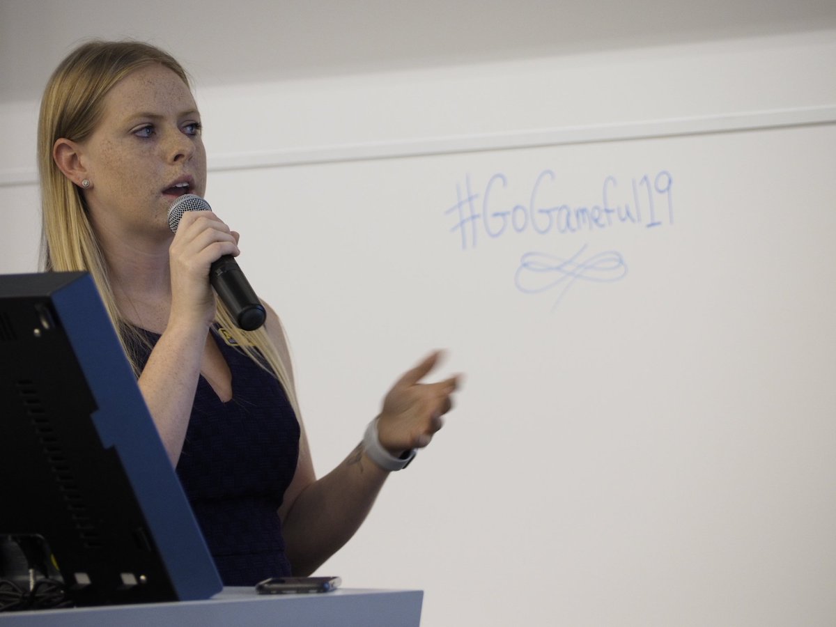 rhenyard's tweet photo. Next up was former AI fellow @megsnt with a really comprehensive look at reducing student anxiety around using gameful learning in a course. Lots of useful support and scaffolding strategies to implement in teaching practice. #GoGameful19 https://t.co/FPVmf08RQJ