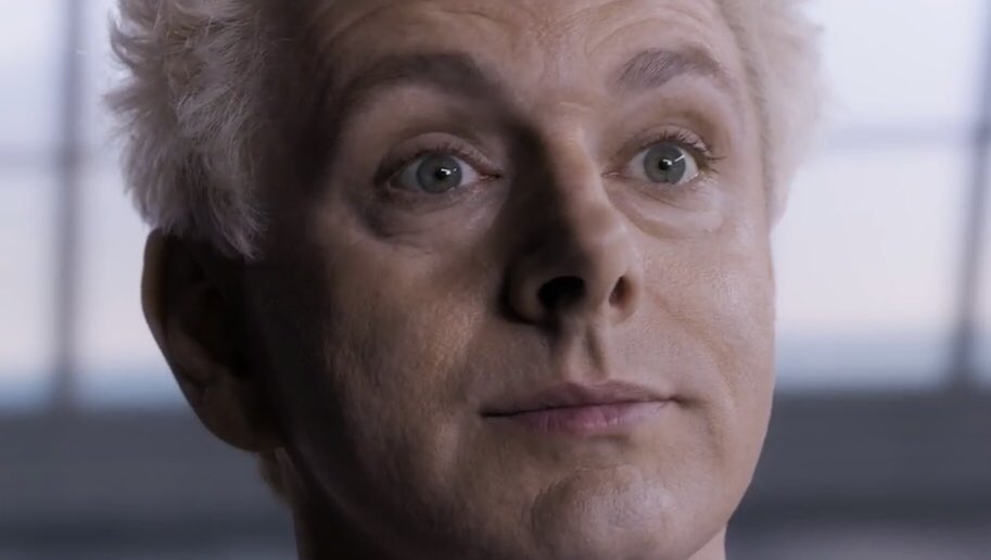 eddiebrccks's tweet photo. this scene blows my mind every time I see it. it really is a testament to how insanely talented @michaelsheen is. even tho there's no obvious emotion in his face, you can clearly see crowley's barely concealed anger when he realizes that the angels aren't even giving zira a trial https://t.co/0XHy2q52F3