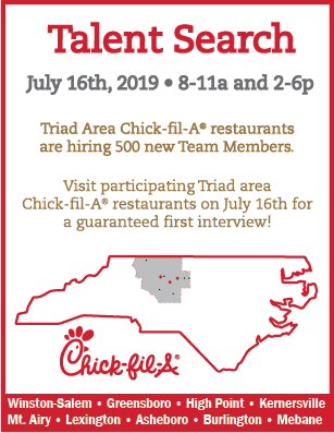 cfaclemmons's tweet photo. Join our team! We're growing! Come by Chick-fil-A Clemmons tomorrow, Tuesday, July 16th. We look forward to meeting you. #spreadtheword #bestjobever #nomoresundays https://t.co/ZwL8fcTSLb