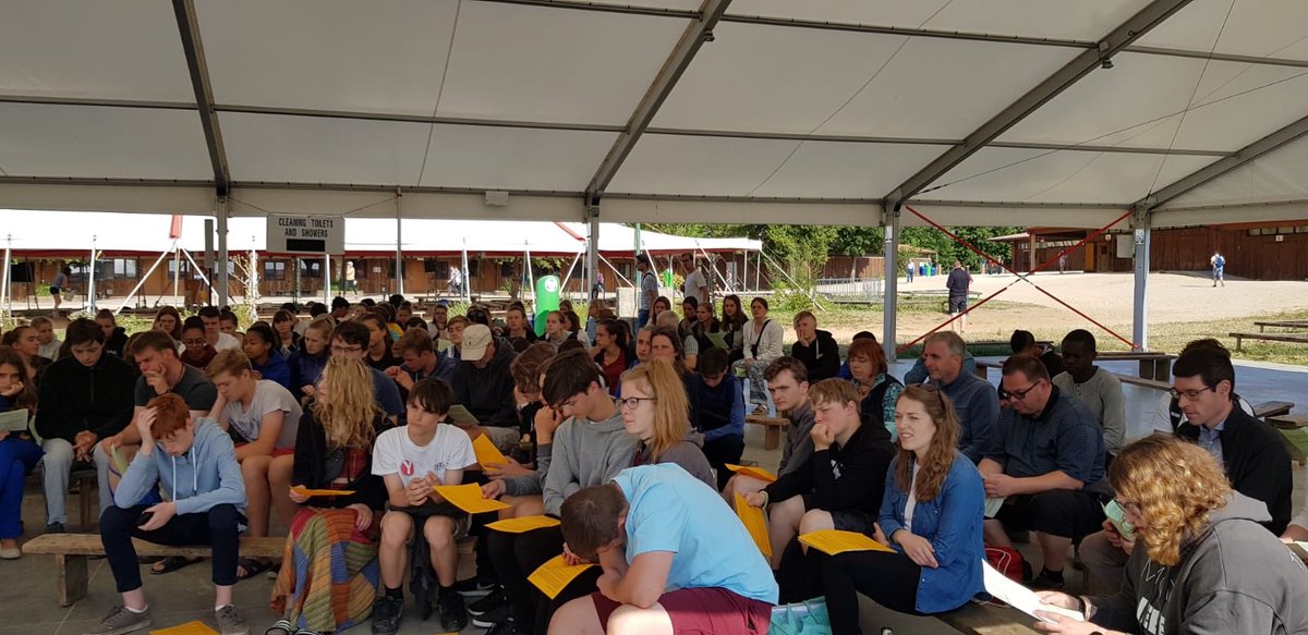 HighTaize's tweet photo. We got into small groups that we’ll be in for the rest of the week today. We’ve met Germans, Belgians, Swedes &amp; Spaniards. Such an inspiring bunch! #taize2019 #incredibleopportunities https://t.co/1YEiD4tOyo