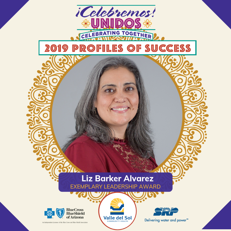 ValledelSolAZ's tweet photo. During her 20 year career as a communicator &amp; advocate at organizations like Isaac SD and @CAA_Arizona, &amp; now @AZFTF, Liz Barker Alvarez has used storytelling &amp; data to support AZ's children. Join us @SRPconnect &amp; @bcbsaz in honoring Liz at #Profiles2019: https://t.co/u71CYzZjBi https://t.co/bxOXVAuRqD