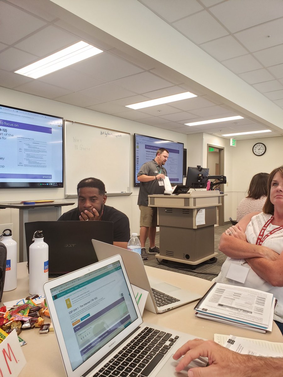 Day 1- discussing the CSP lessons for 2019-2020. So exciting.    <a href="/nextech/">Nextech</a>  #InfyPathfinders #CSforIN <a href="/TeachCode/">TeachCode</a> <a href="/codeorg/">Code.org</a>