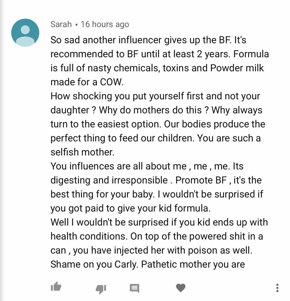 CarlyRowena's tweet photo. Words cannot describe how much comments like this upset me, it sucks that one of the main things social media has taught me is how to have a thicker skin. https://t.co/KoqZx49H1X