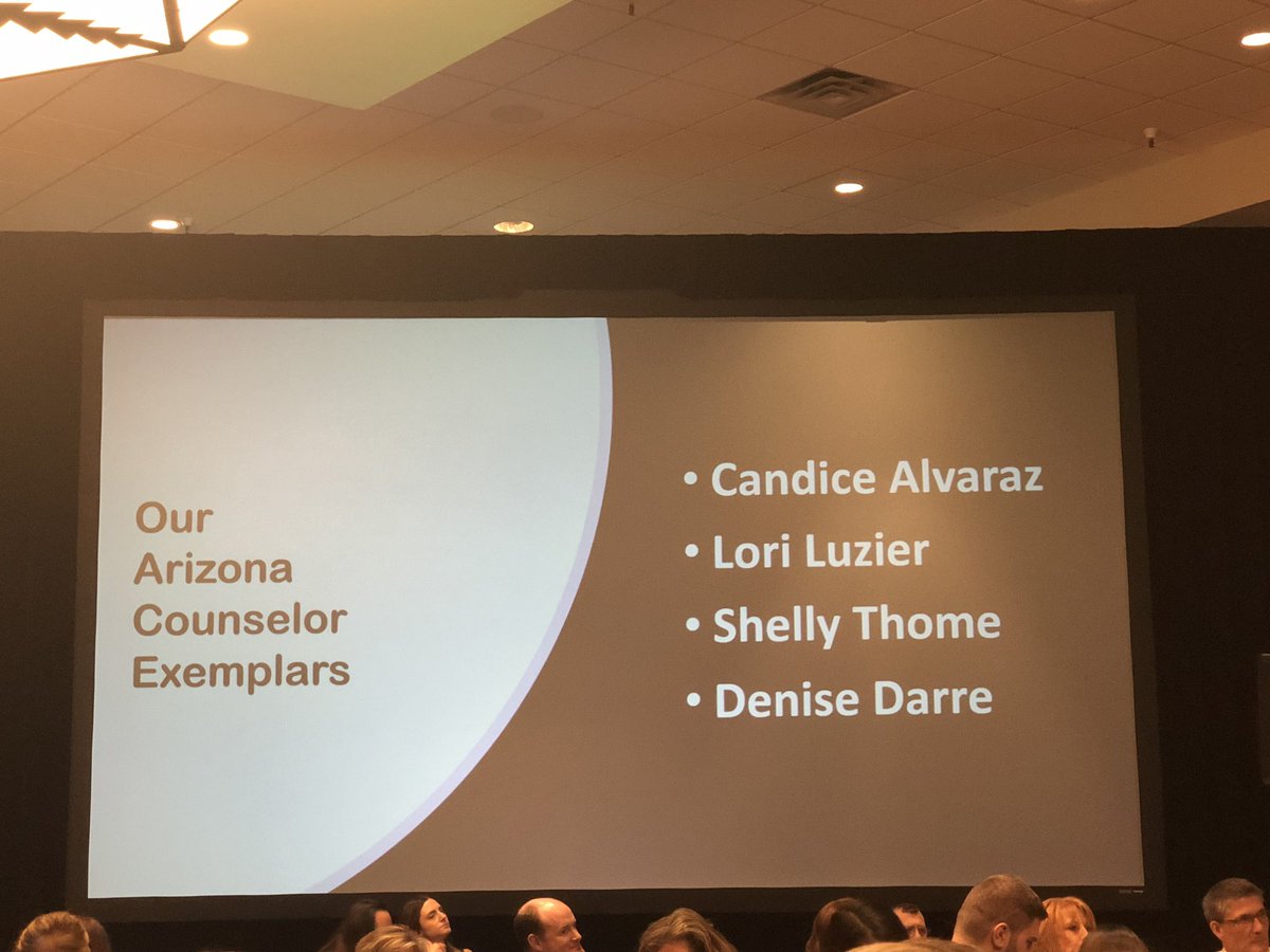 DVHSCounseling's tweet photo. Ms. Darre speaking at the Counselor luncheon at the #ACTEAZ conference. https://t.co/WyaQ6s0zMV