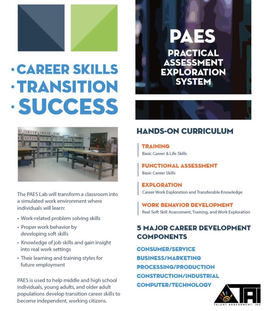 MsVandeborne's tweet photo. What are you doing to prepare your students for direct entry into the workforce? Let me know if you are interested in finding out more about our research based PAES Simulated Work Environment! #workforceready #successplanning #careerskills #HandsOn #datadriven #researchbased https://t.co/7qmV1QUp8b