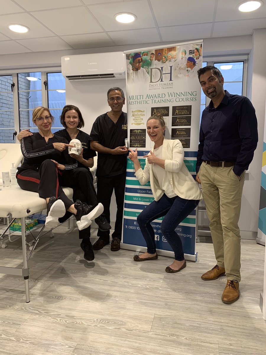mdhtraining's tweet photo. A big thank you to a fantastic group of enthusiastic medical practitioners &amp; models at today’s #nonsurgical #rhinoplasty #workshop 👃🏼Our next date is 01.10.2019 https://t.co/KeSmhZI7Dc @pdsurgery @mdhtraining @Anna32Baker @tsklaboratory @DermaSeal @CliniseptPlus @ChurchPharmacy https://t.co/smtPfdZNLw
