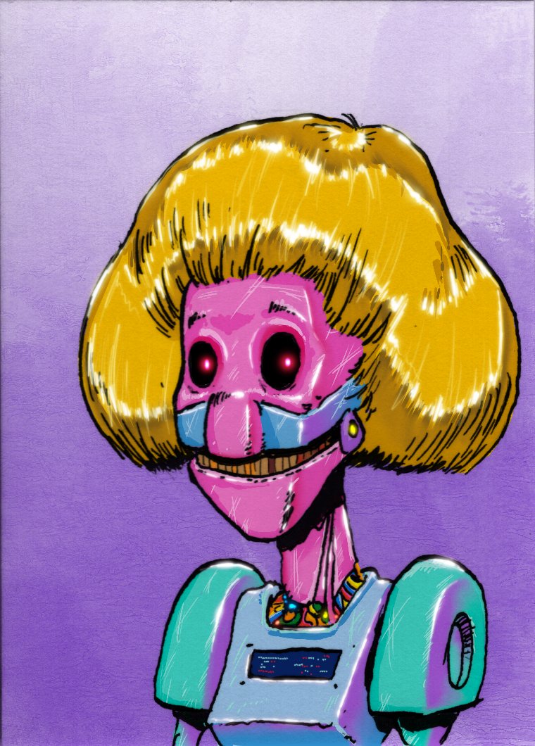 PaperBobBot's tweet photo. "Hello Human! I made myself a people face so we can be friends ❤️"
#lovelyrobotfriend #procreate #robot #greatwig #wiglife #creepy #weird #drawing #digitalart #gameart #hugs #snugglebot #gamedev #indiegame #shiney #blonde #loveyoutobits https://t.co/5vm13E4hcZ