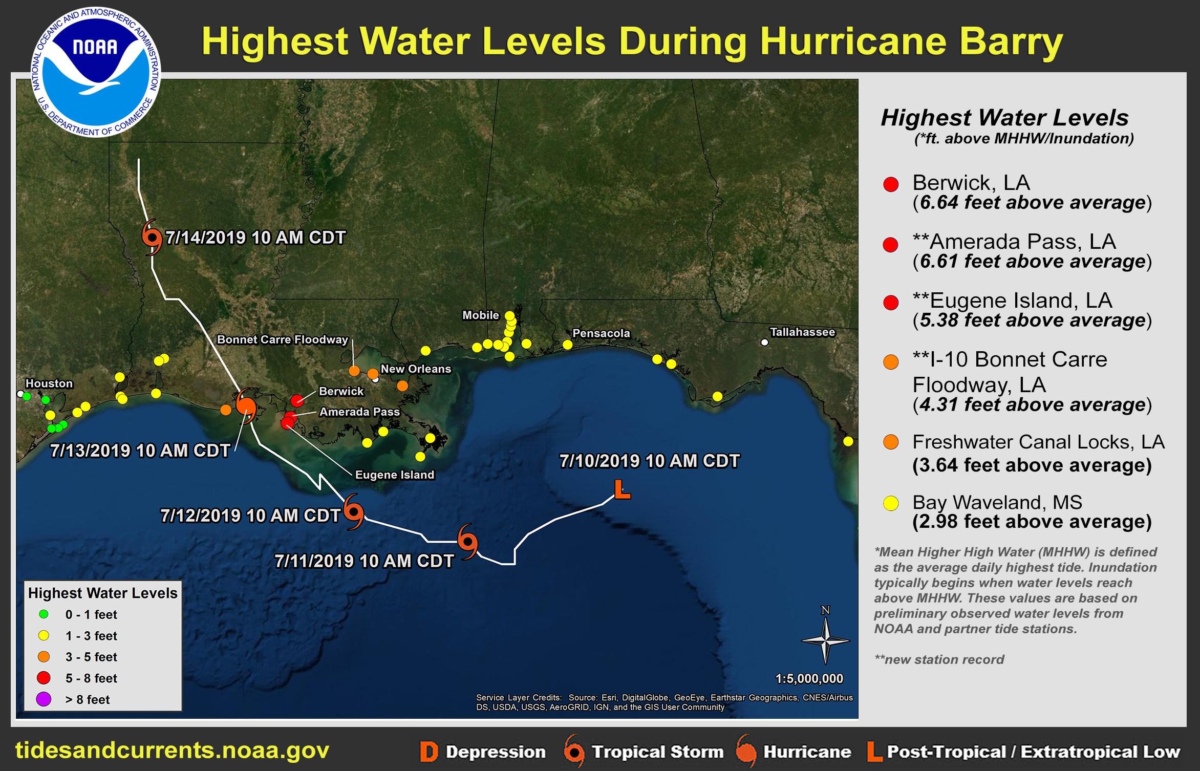 Noaa Tide Stations Map Noaa's Ocean Service On Twitter: "Noaa Tide Stations Show Record High  Waters During #Barry. Https://T.co/0Pqh6Mjeri Https://T.co/Jytm1U16Fl" /  Twitter