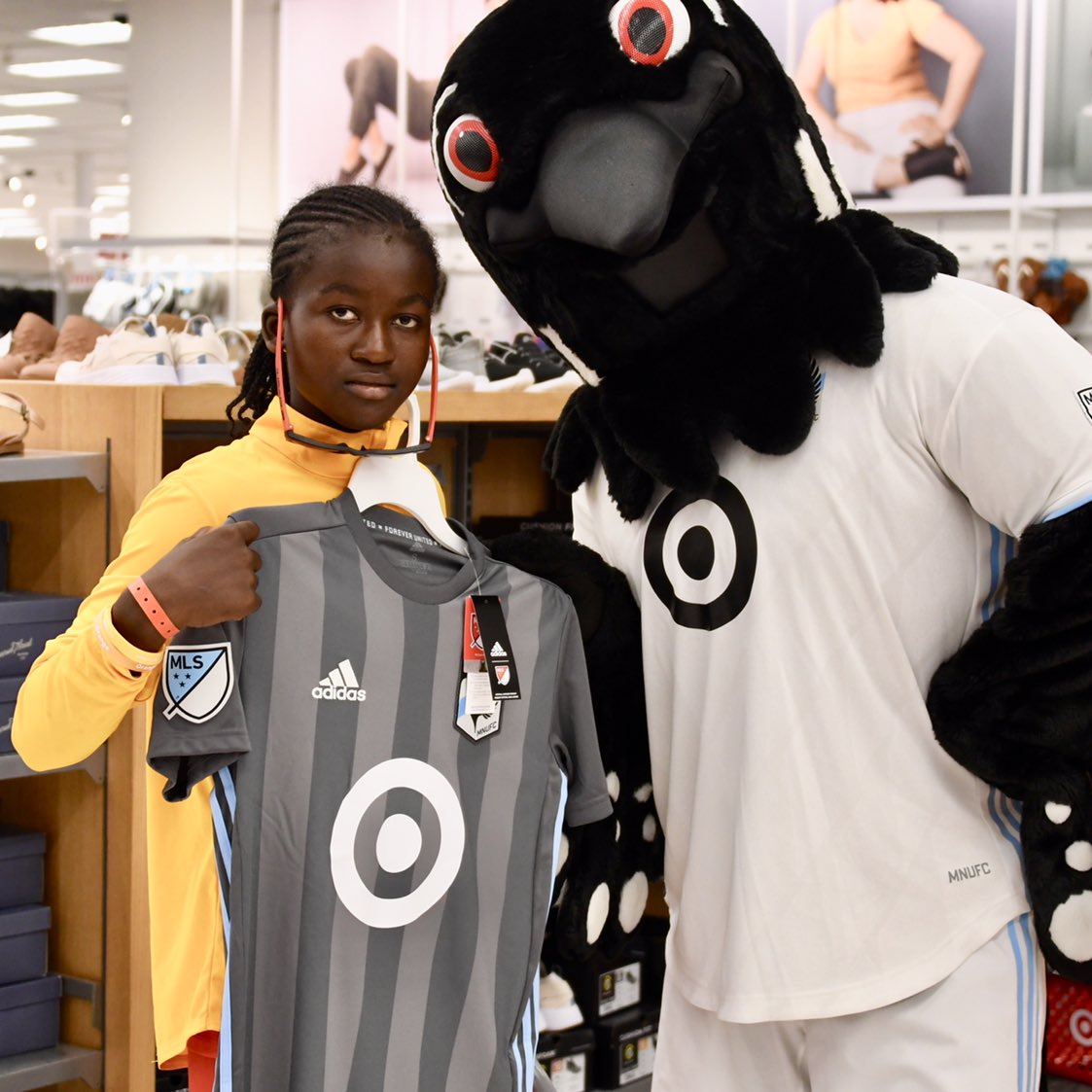 MNUFC's tweet photo. some things are bigger than soccer... 

@Target just gave the LEAD Monrovia Football Academy a shopping spree at the Blaine Target. https://t.co/GlpQSNoQfL