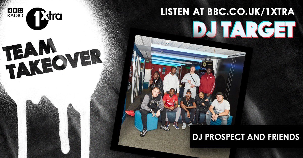 DJ Prospect (@djprospect) on Twitter photo Wednesday 7PM I’m taking over the airwaves w/ <a href="/DJTarget/">Grime Kids OUT NOW</a> & 7 fire MCs on the world famous <a href="/1Xtra/">BBC Radio 1Xtra</a> - tuuuune in! Wednesday 7PM I’m taking over the airwaves w/ <a href="/DJTarget/">Grime Kids OUT NOW</a> & 7 fire MCs on the world famous <a href="/1Xtra/">BBC Radio 1Xtra</a> - tuuuune in!