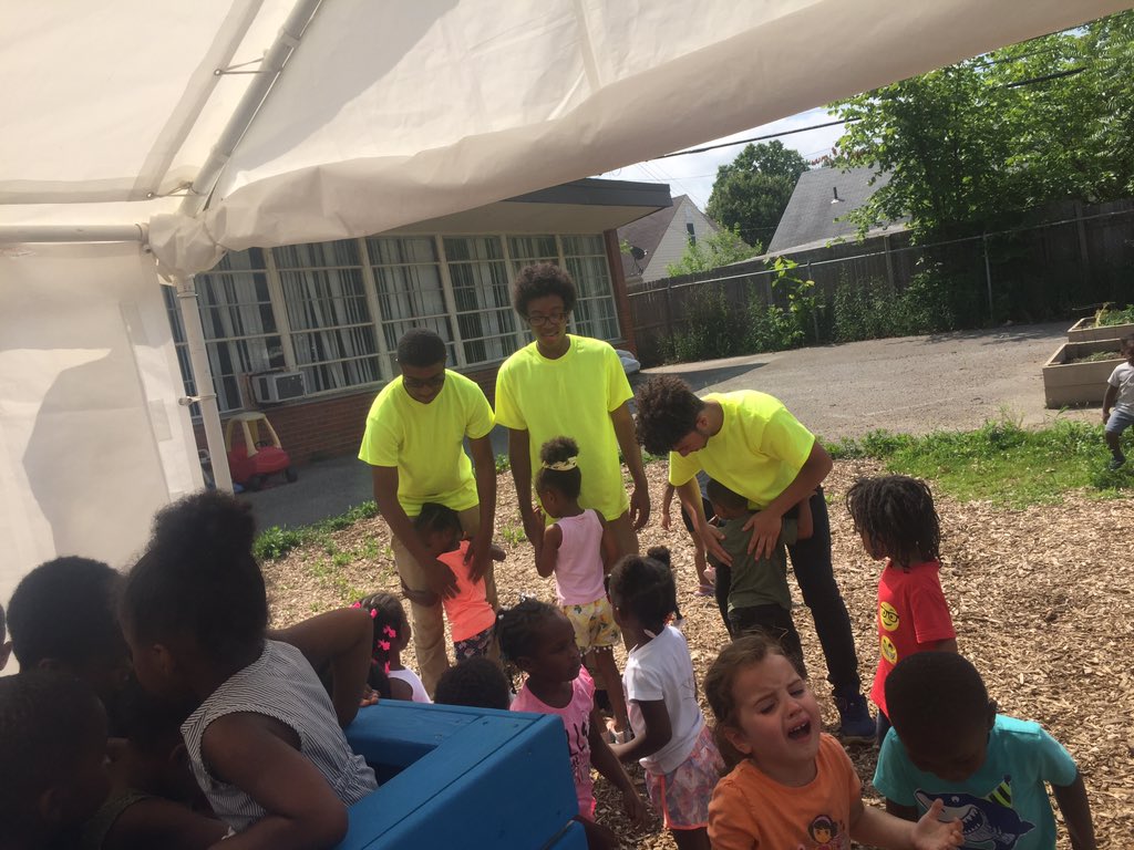 kidsof216's tweet photo. Let’s talk #education... #summerschool can be hard for most, but #projectbasedlearning is transformative for Ss who might struggle. 

#PBL is: 
•taking ownership and responsibility for work 
•viable job skills 
•working for others/ community 

#kidsof216 built train for kids! https://t.co/Qw7V4RFVmJ