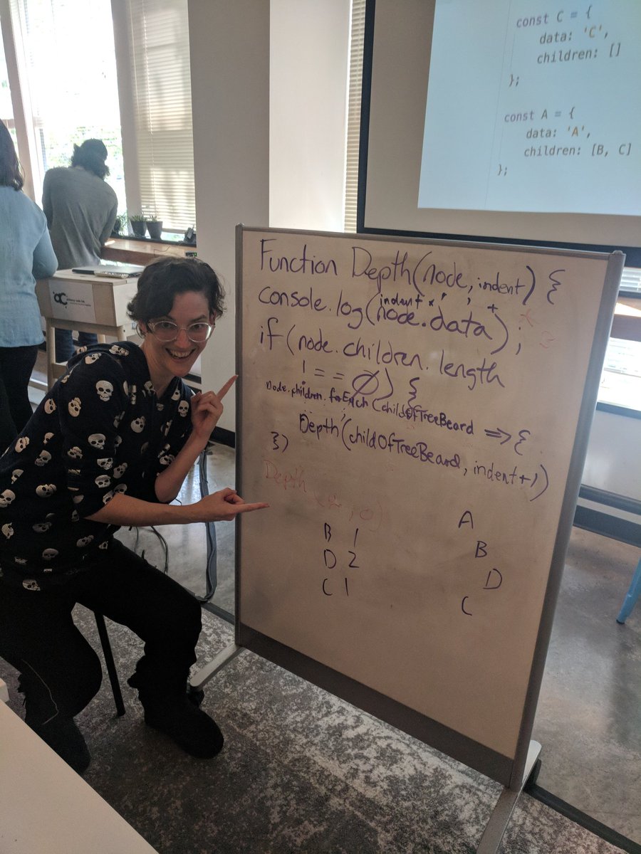 LaserMistress's tweet image. In a twist of fate and fury, I didn&apos;t hate #recursivefunction practice. Am I haunted!? Or is complex logic/mathy stuff taught early in life in a way that makes hella people feel stupid when they are not? Probably both! #codechallenge #womenwhocode #foreverlearning