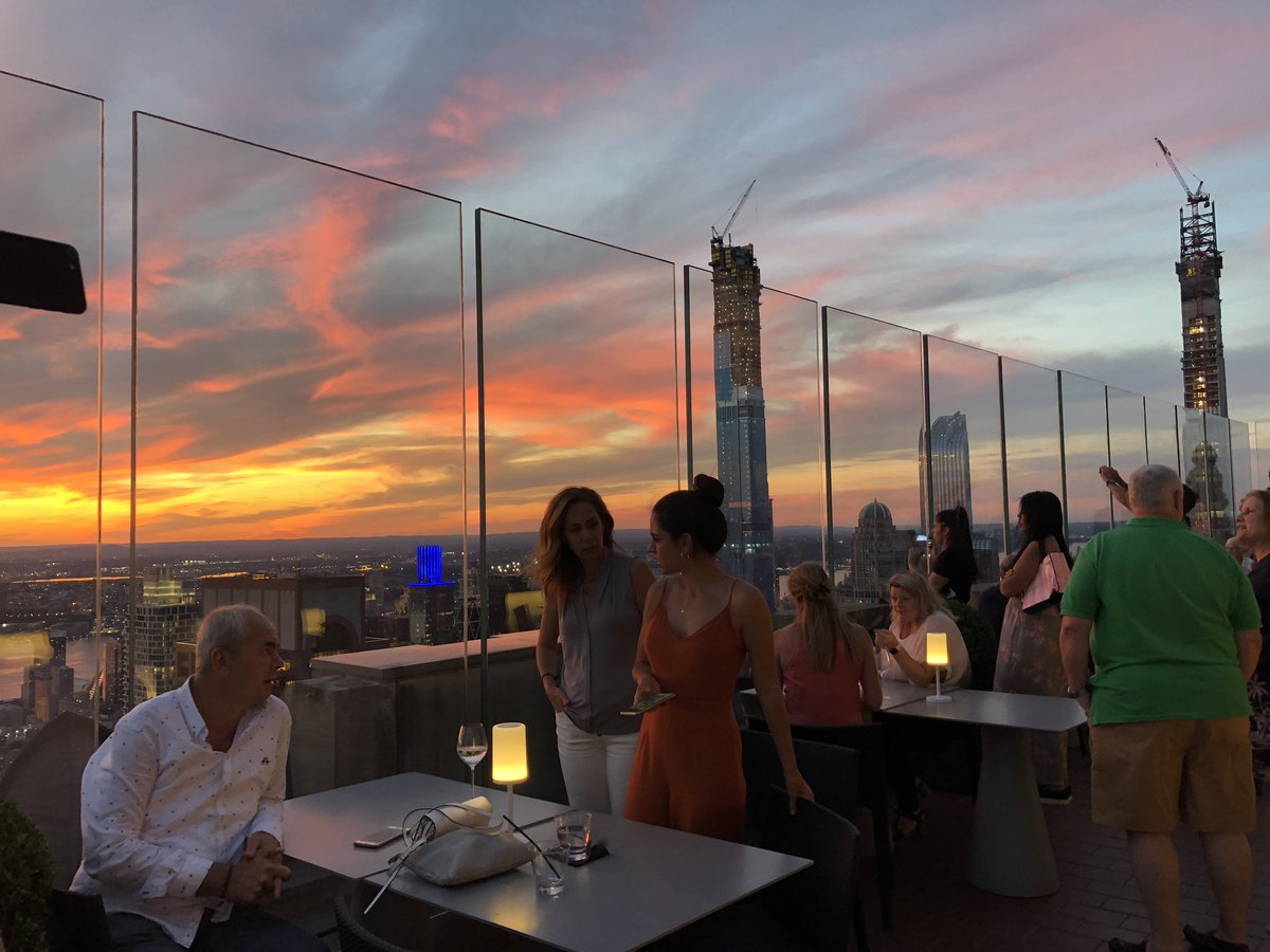 NYCRobyn's tweet photo. A stunning sunset tonight from @sixtyfivenyc #barsixtyfive ruined by billionaire skyscrapers @SaveCentralPkNY @SaveCPSunshine https://t.co/EBP7rOTKT7