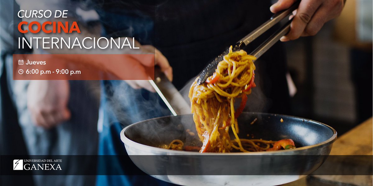 En el mes de agosto iniciamos el Curso de Cocina Internacional. Todos los jueves de 6pm a 9pm. 
Reserva tu cupo: cursos@ganexa.edu.pa