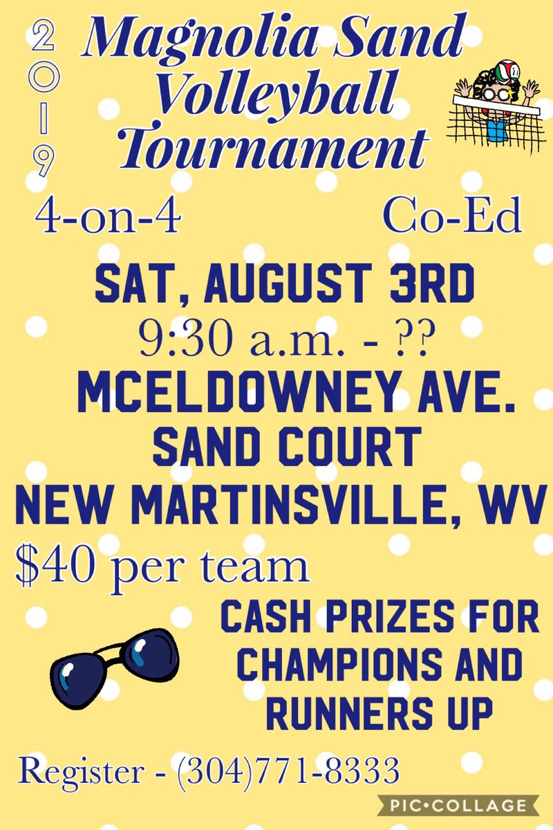 Magvball's tweet photo. Looking for teams! Sign up and have some fun in the sun! 🌞🏐
Cash prizes this year!💰💰 https://t.co/tXcXjwzJhX