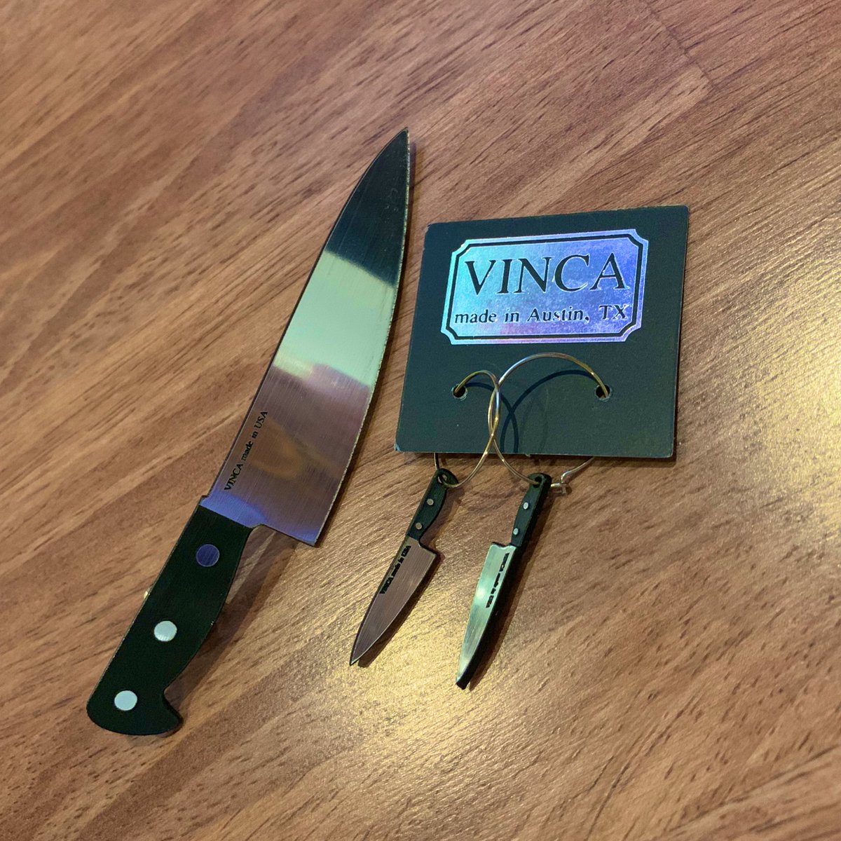 New earrings and matching hair clip 🔪✨ hehehehe