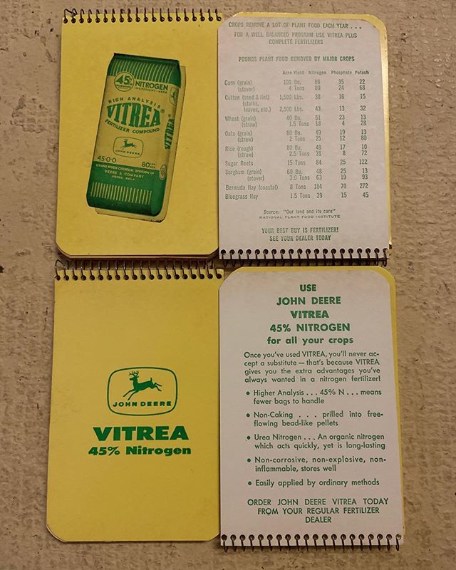 YaYasJunk's tweet photo. 24 Vintage John Deere spiral note pad 3” wide 4 1/4” long $1each 🎁How to buy:🎁
~Claim with me, want or sold ~To be a backup buyers are welcome
~DM (direct message) zip code and email for postage quote, Square and to secure your claim ~Square for shipped or local items
~Local… https://t.co/aH0uHnY7Po