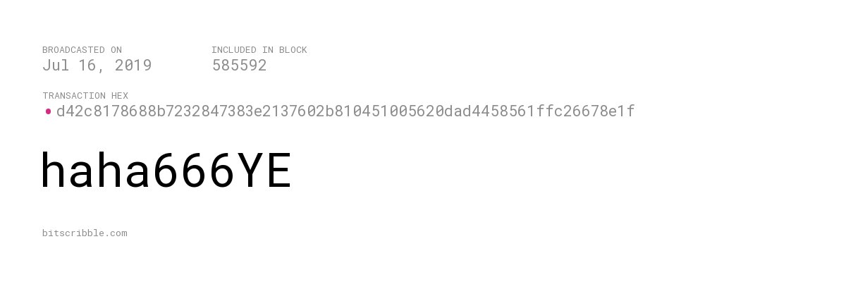 bitscribble_btc's tweet photo. haha666YE 

— Jul 16, 2019

https://t.co/Bm1icSMZAL https://t.co/E47Aai11cS