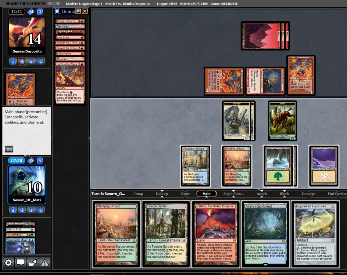SwarmOfMats's tweet photo. So this deck is great. 15-0 so far. First time I'm ever on the trophy top 10 leaderboard! Beat Humans, Jund, Burn, Scales and Mono Red Prison. MC here I come. https://t.co/9qBMTfOZkP