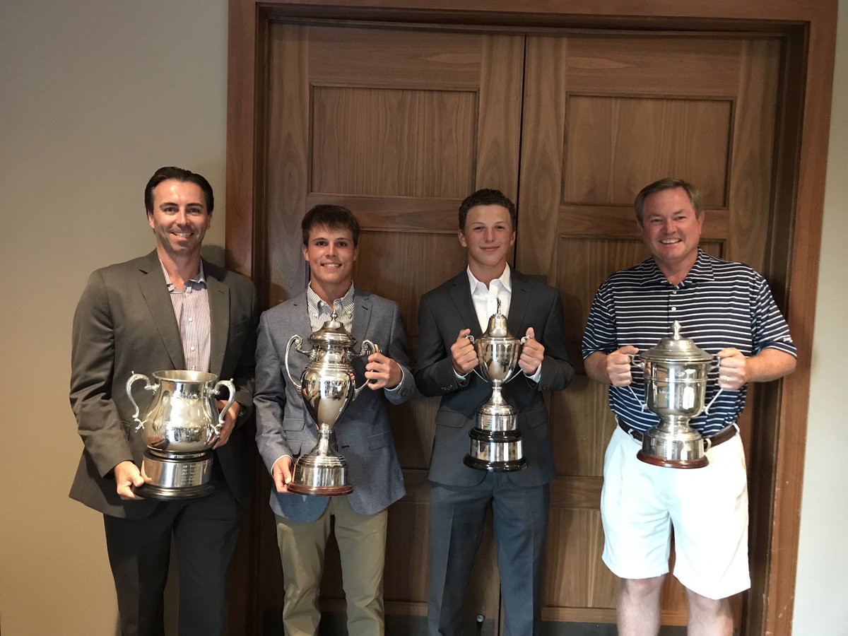 Our four 2018 KGA Men’s Player of the Year winners received the awards this evening at Milburn CC. <a href="/DoblerGolf/">Conrad Roberts</a> - Mid Am, <a href="/SionAudrain/">Sion Audrain</a> - KGA, <a href="/Nicklaus_mason/">Nicklaus</a> - Junior, Greg Goode - Senior