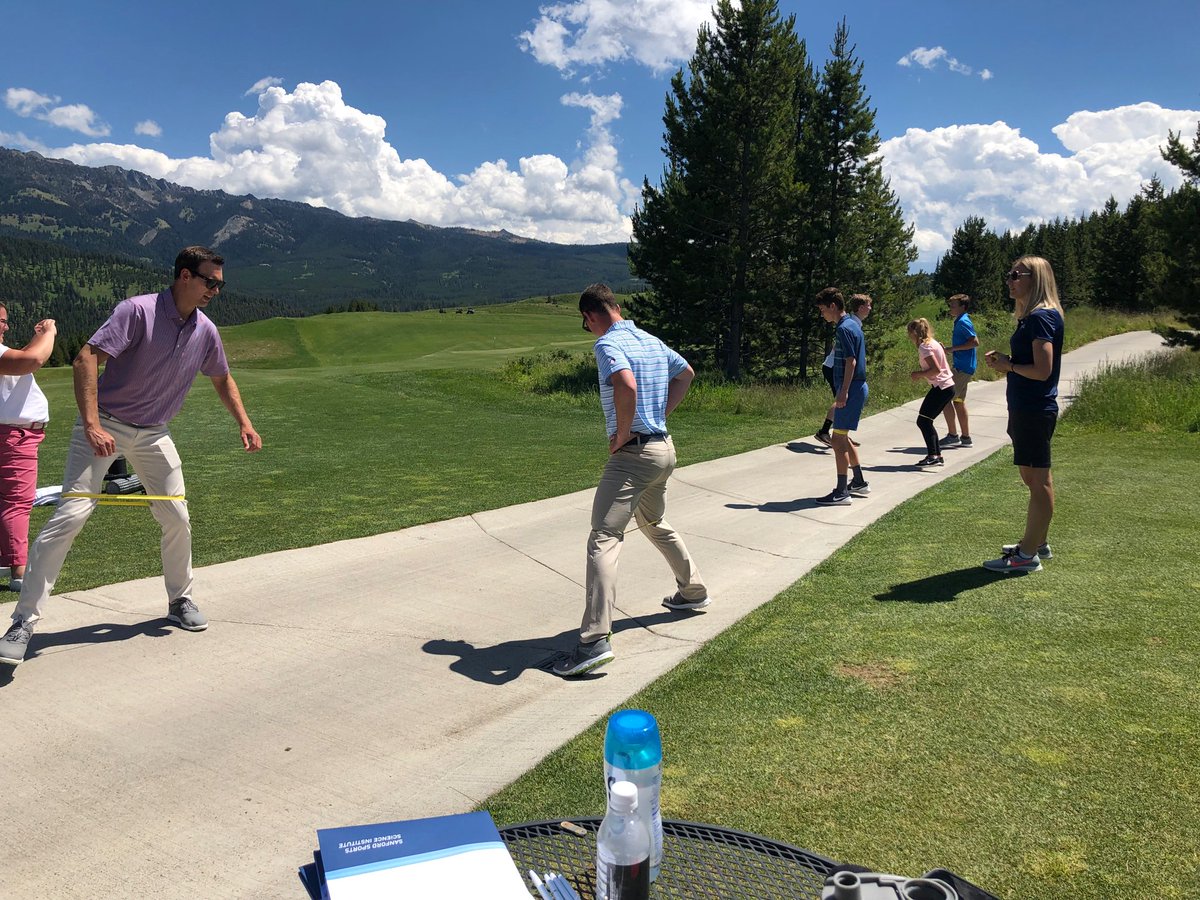 SanfordSportSci's tweet photo. Our team was in @MoonlightBasin today working with high school golfers in the Bozeman, Big Sky, and Ennis regions of Montana. The students experienced golf biomechanics, putting, and mobility sessions and we are looking forward to working with the members tomorrow! https://t.co/OuSK9N0ArZ