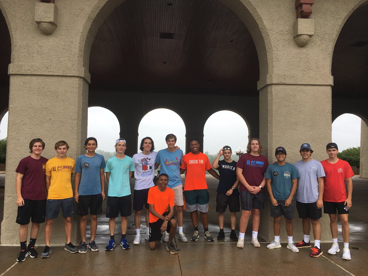 DSJActivities's tweet photo. Neither snow nor rain nor heat nor gloom of night stays these StuCo leaders from the swift completion of the annual Scavenger Hunt.  All four teams reunite at the Worlds Fair Pavilion. https://t.co/VyMP5qI7r7