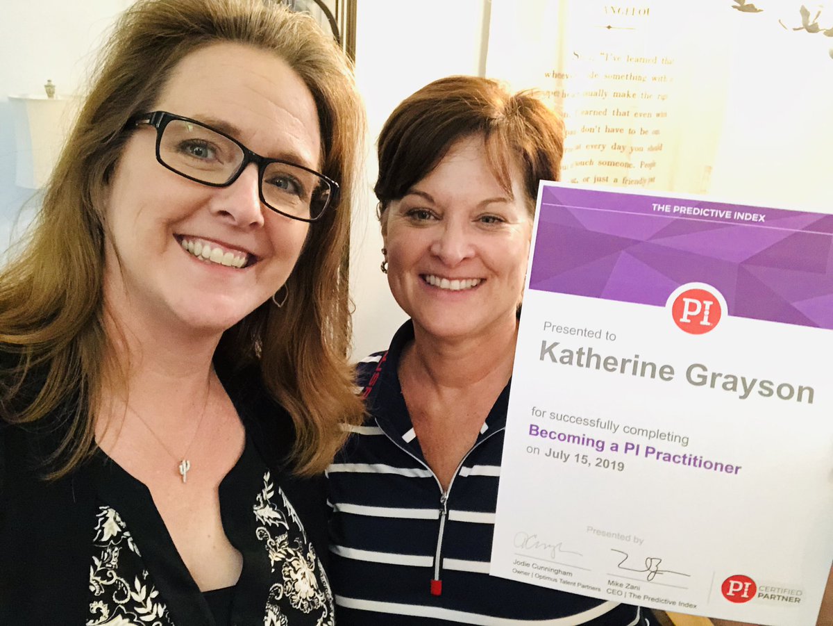 jcunninghamsphr's tweet photo. Excited to congratulate Kathy Grayson as the newest Predictive Index Practitioner at The PGA of America! WaHoo!! #talentoptimizer #careercoach #PiNinja @PGA @predictiveindex @OptimusDevelops https://t.co/8pH75PpqyR