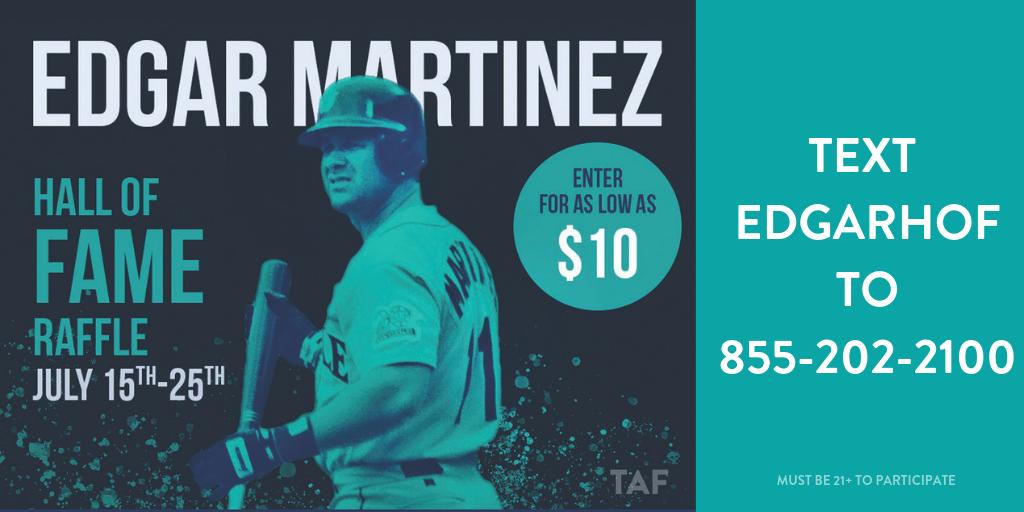 STEMbyTAF's tweet photo. We're celebrating local legend @11EdgarMartinez  being inducted into the National Baseball Hall of Fame! 🌟

We're hosting an 11 day raffle, celebrating his retired #11 jersey, and 11 years of the Martinez Fellowship!

ENTER: https://t.co/XXqfeJWqVs https://t.co/o4xyVFzVGt