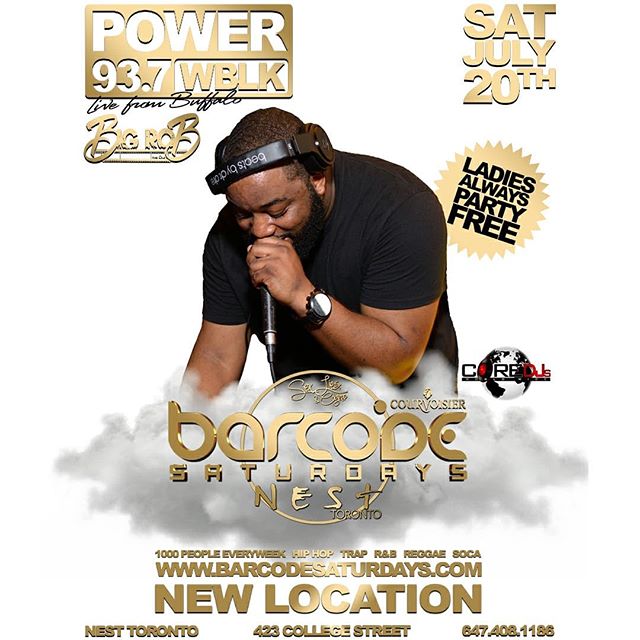 NestToronto's tweet photo. SATURDAY! 
Special Guest bigrobthedj 
#BarcodeSaturdays 
LADIES ALWAYS PARTY FREE https://t.co/tp1ZPpiQj2