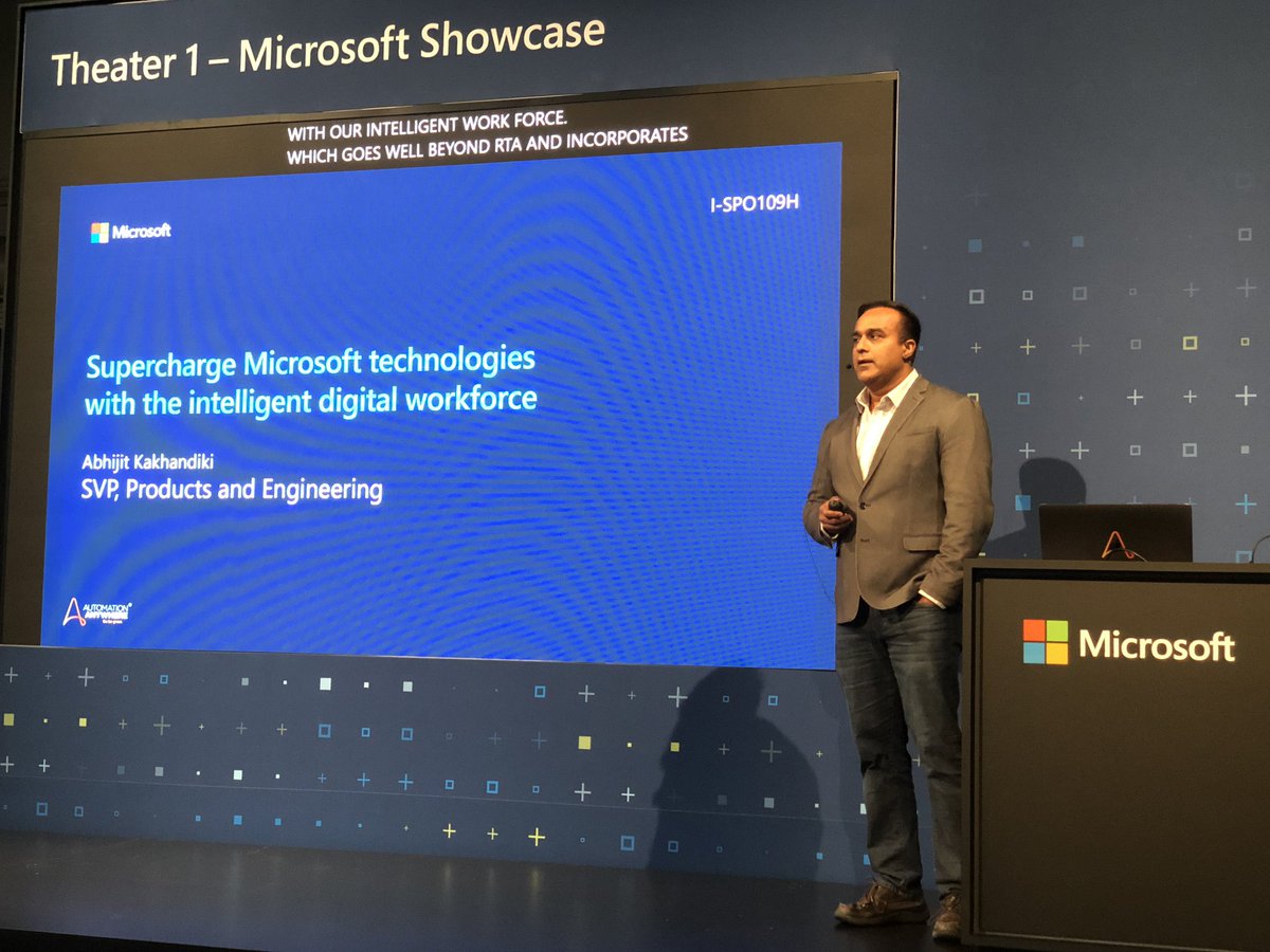 Mai_TechGirl's tweet photo. Come to Theater 1 now at #MicrosoftInspire to learn about @AutomationAnywh and how we can help @msPartner customers supercharge their @Microsoft @Azure technologies #rpa #automation #businesstransformation #DigitalWorkforce https://t.co/N8KXPOyGvy