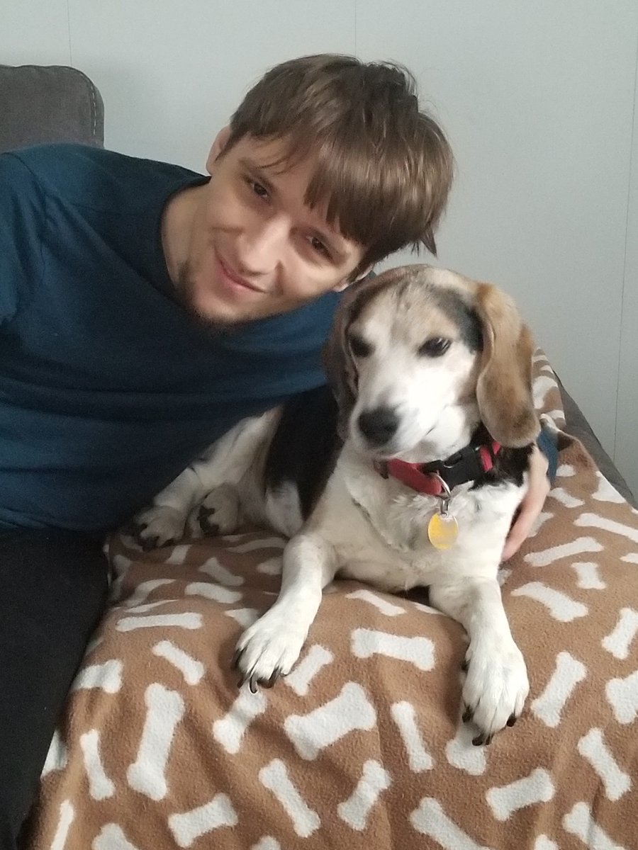 XJ9LoL's tweet image. Ally's dog passed away today. He loved me so much. This was him when he only knew me for 3 days. I became his best friend. He would always look at me, cry if I left, follow me when I took showers. If anyone else left, he didn't cry because I was there. I'll miss Charlie my friend