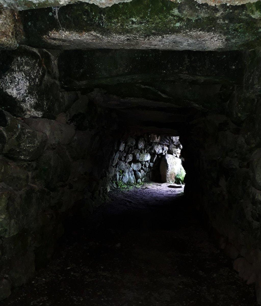 No-one's really sure why these remarkably well-engineered tunnels crop up at a few of our ancient sites. Shelter? Food storage? Ritual/religious reasons? The Carn Euny fogou has an impressive domed ante-chamber as well as a curved underground passageway. #PrehistoryOfPenwith